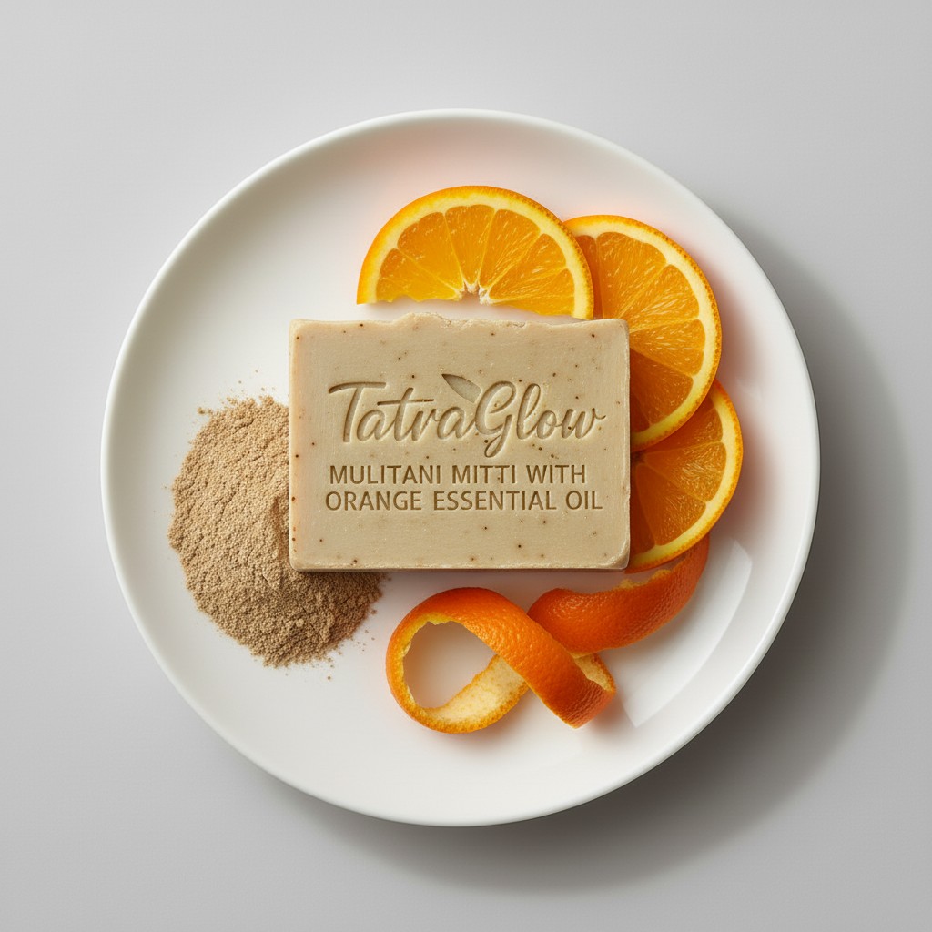 MULTANI MITTI WITH ORANGE ESSENTIAL OIL SOAP